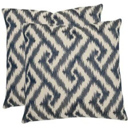 SAFAVIEH Teddy 18-Inch Blue Decorative Pillows, 2PK PIL915A-1818-SET2